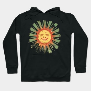 Retro smiling sun illustration Hoodie